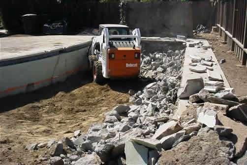 our Foster City Pool Demolition team at work