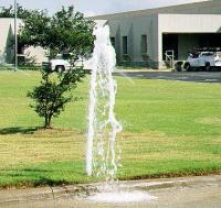 a broken sprinkler